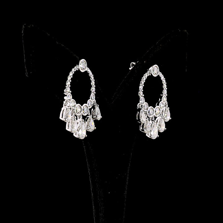 14kt White Gold Lab Diamond Earrings
