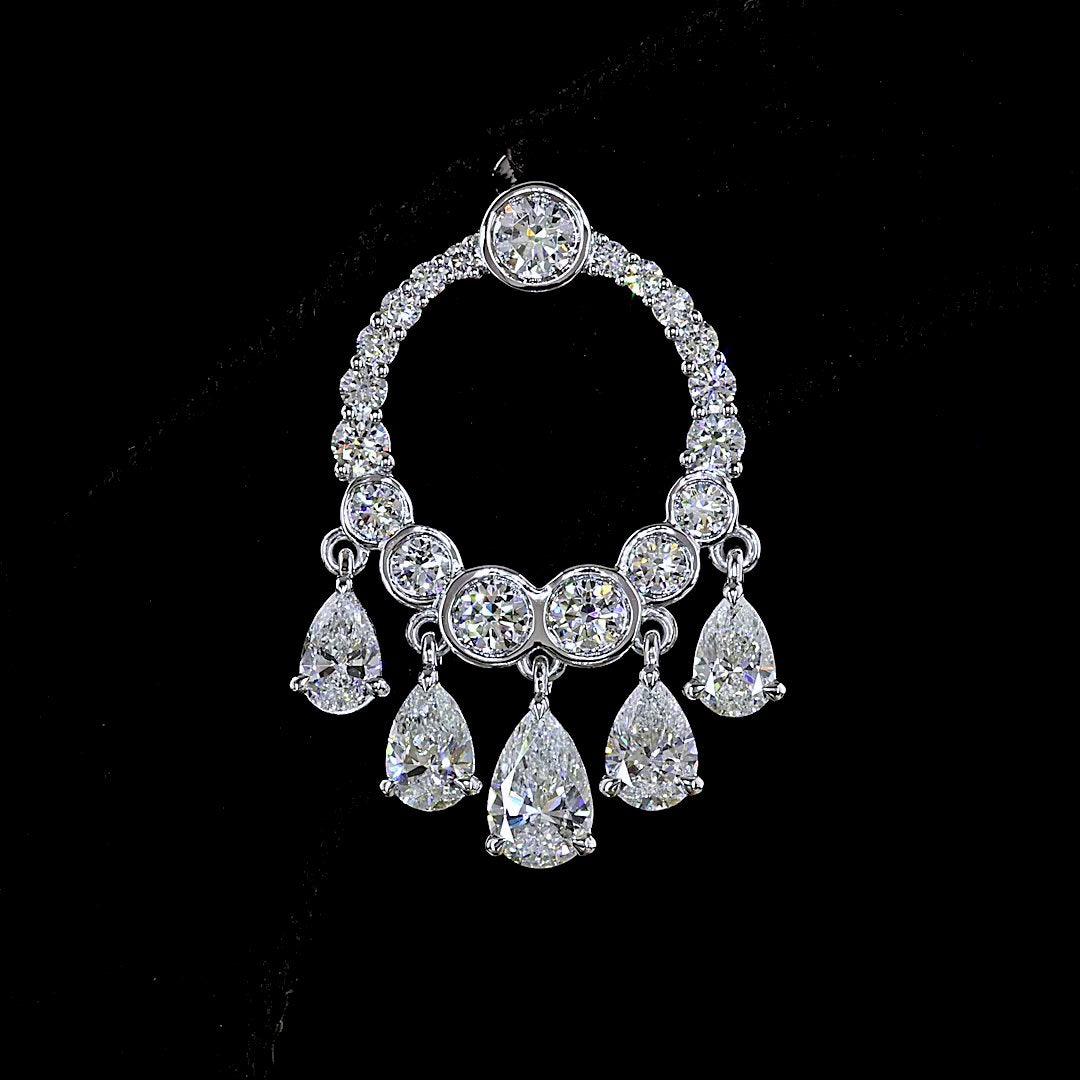 14kt White Gold Lab Diamond Earrings