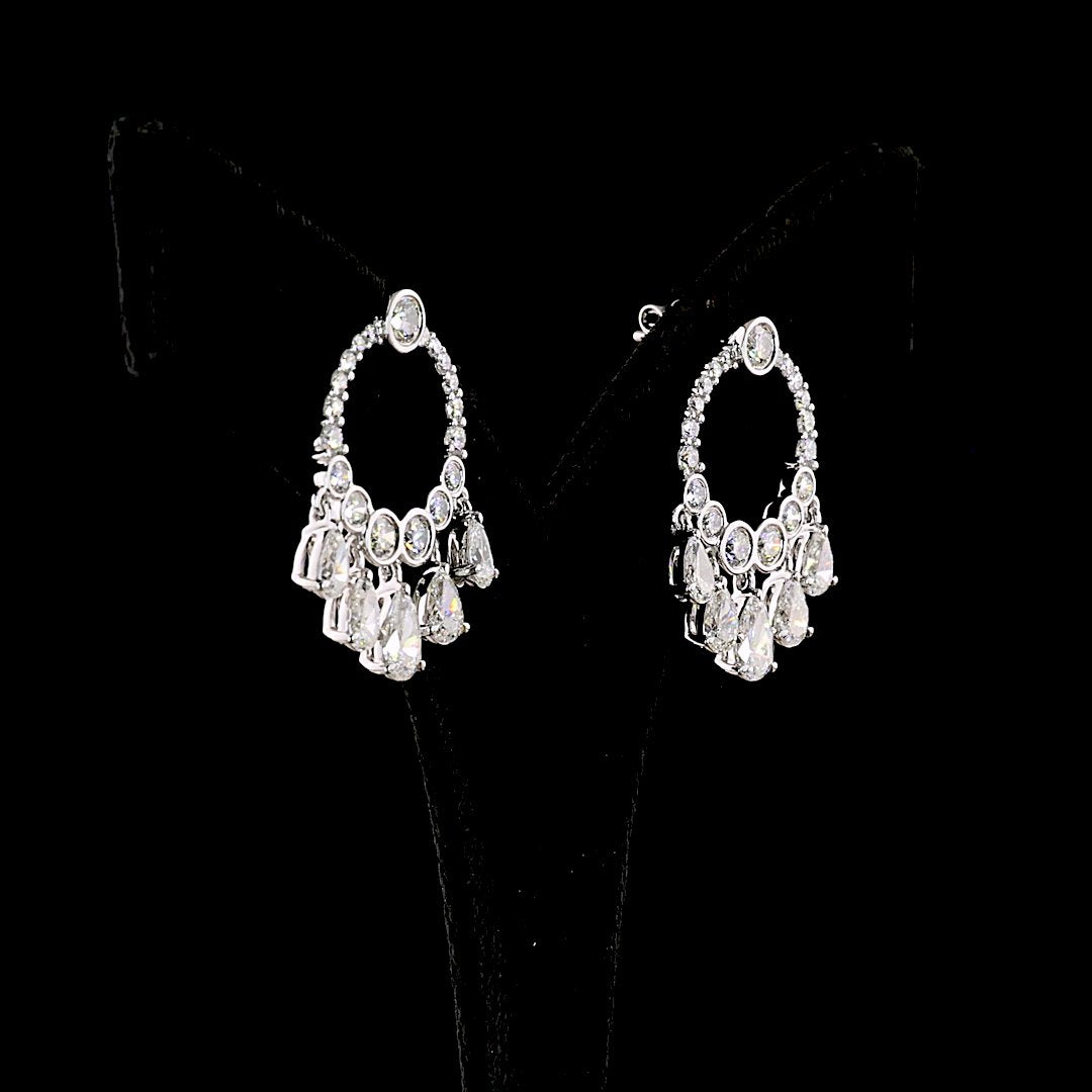 14kt White Gold Lab Diamond Earrings