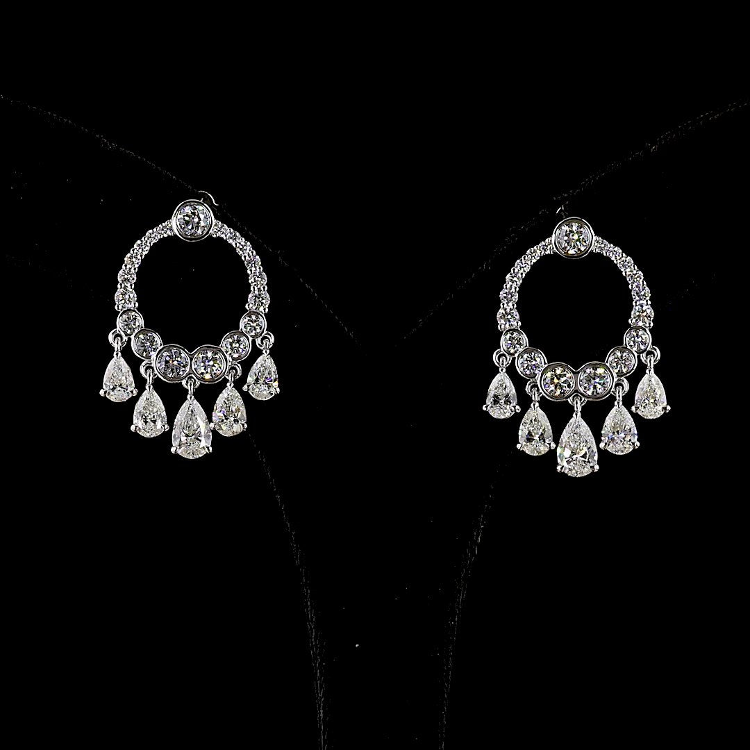 14kt White Gold Lab Diamond Earrings