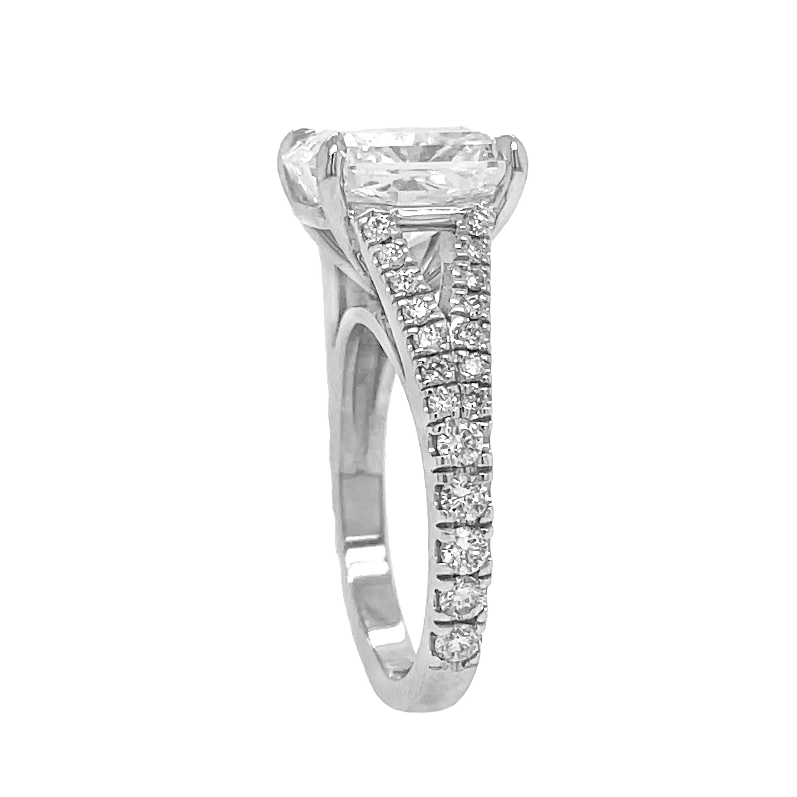 18kt White Gold Diamond Semi-mount