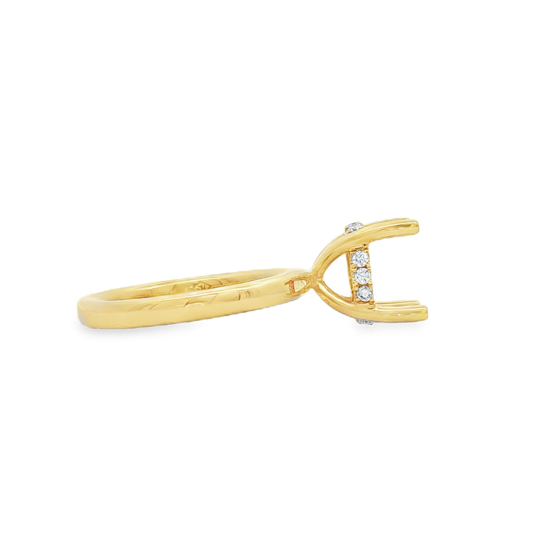 18kt Yellow Gold Diamond Semi-Mount