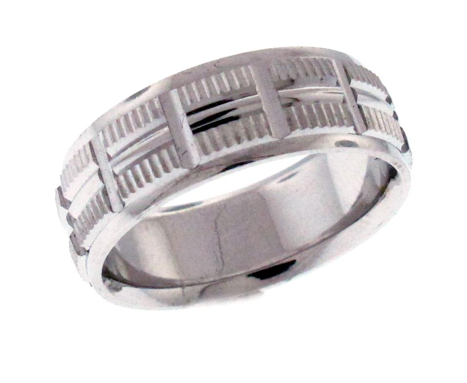 14kt White Gold Wedding Band