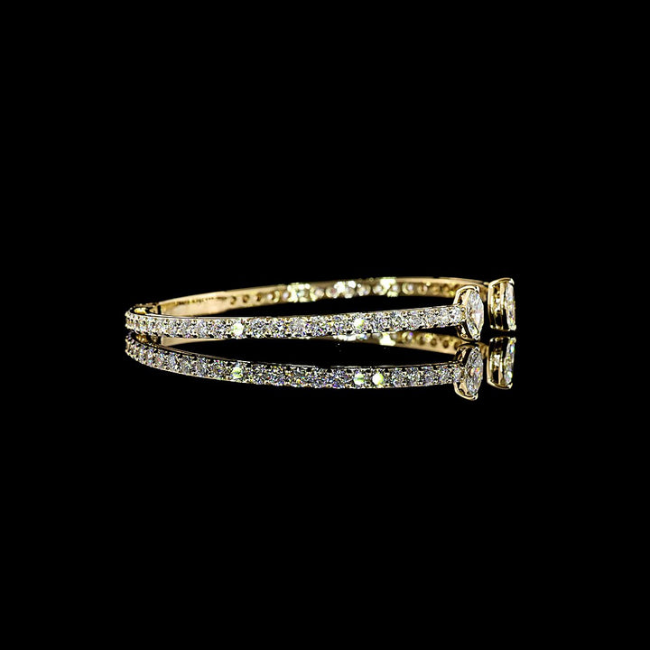 14kt Yellow Gold Lab Diamond Bangle