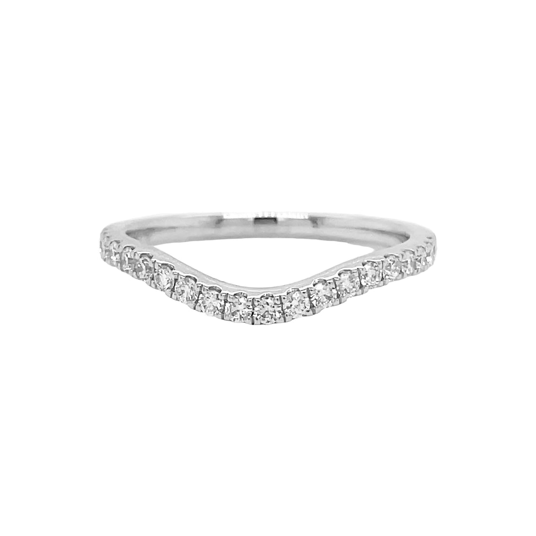 Platinum and Diamond Curve Band