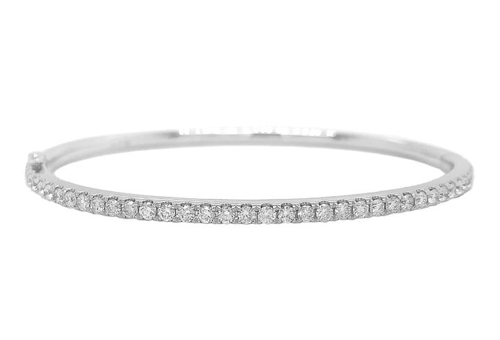 18kt White Gold Diamond Bangle
