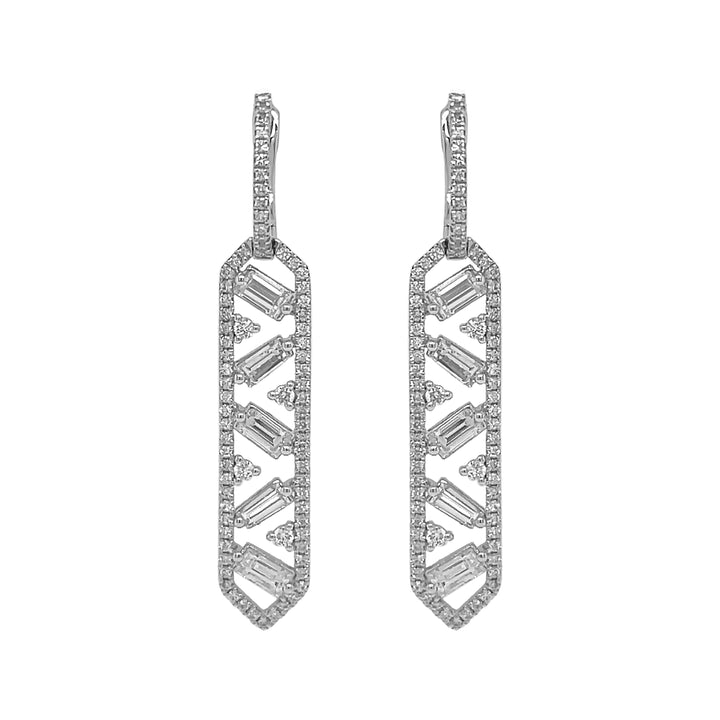 18kt White Gold  Diamond Earrings.