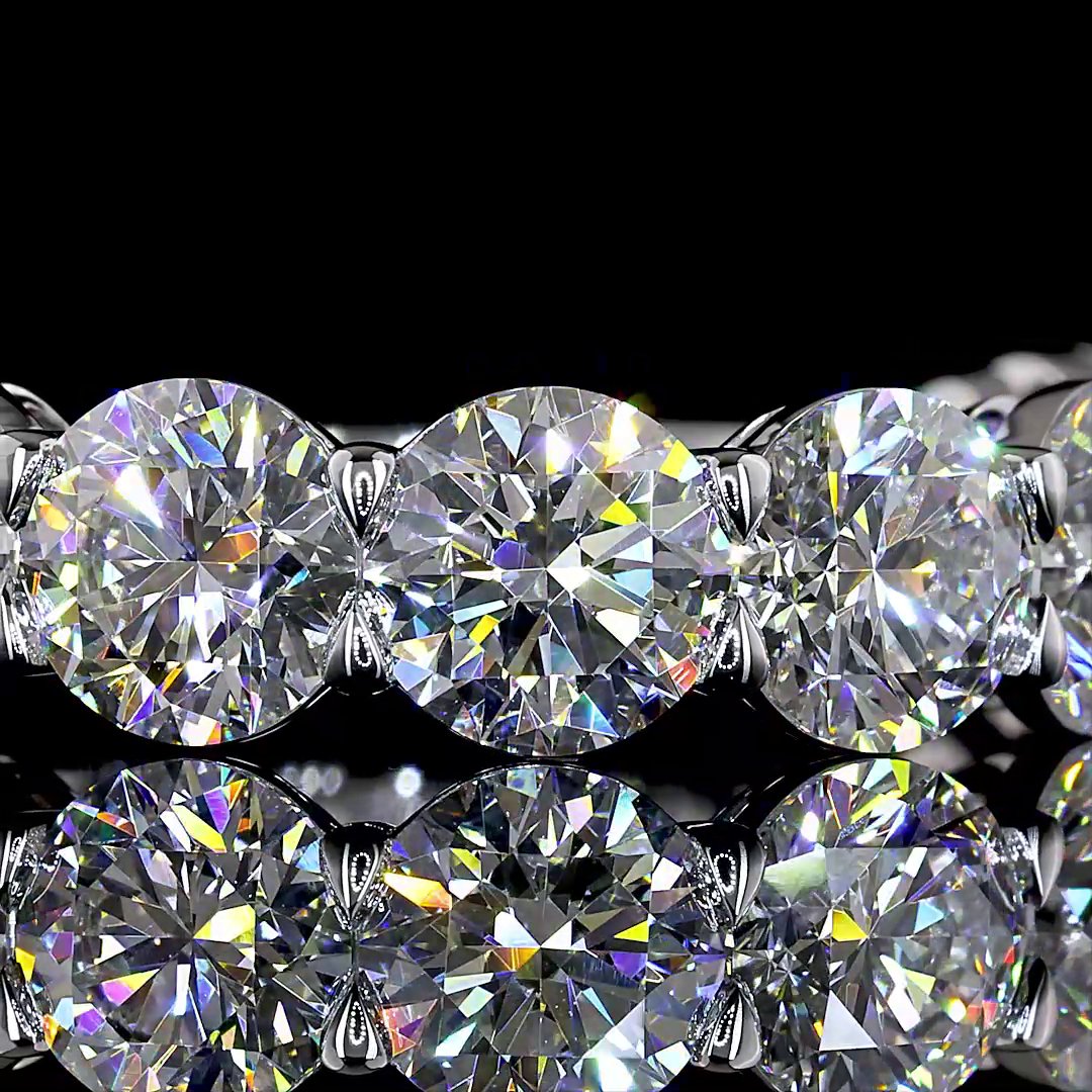 14kt White Gold Lab Diamond Band