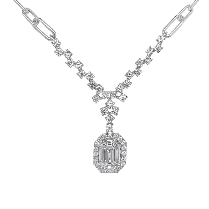 18kt White Gold Diamond Necklace