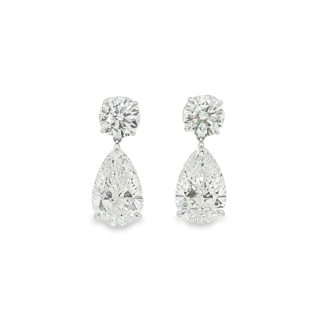 14kt White Gold Lab Diamond Dangling Earring