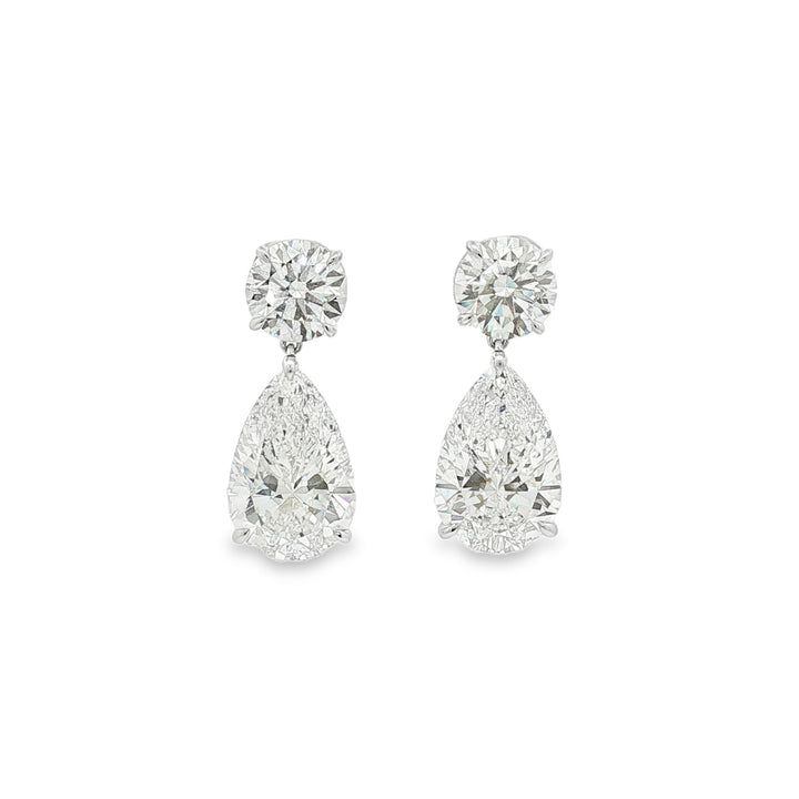 14kt White Gold Lab Diamond Dangling Earring