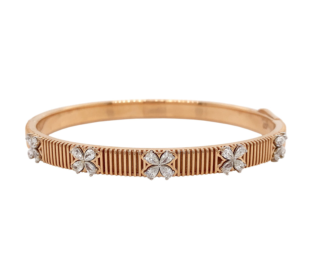 18kt Rose Gold Diamond Bangle