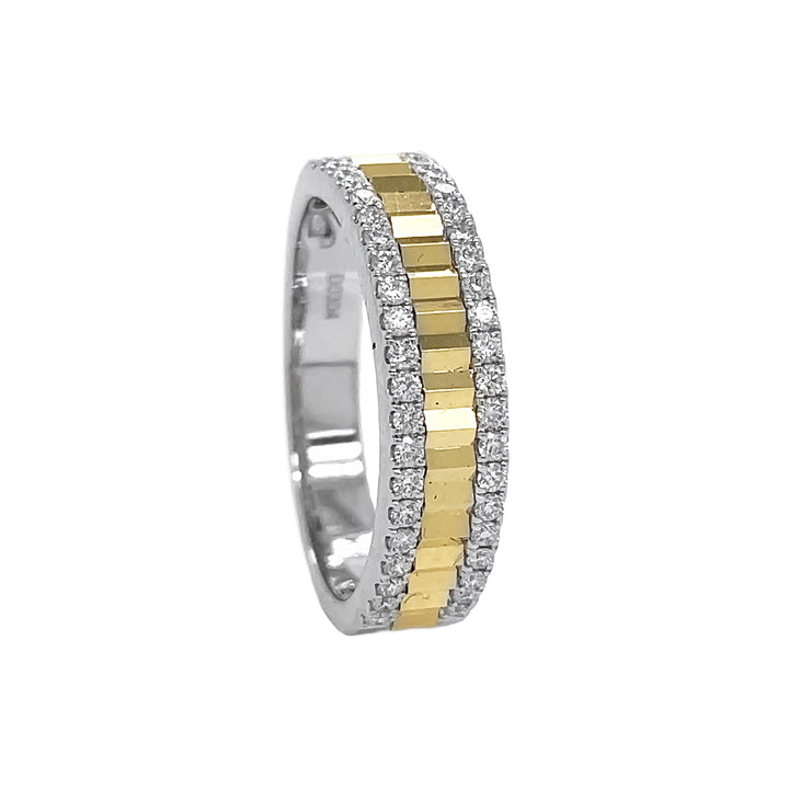 18kt White and Yellow Gold Diamond Band