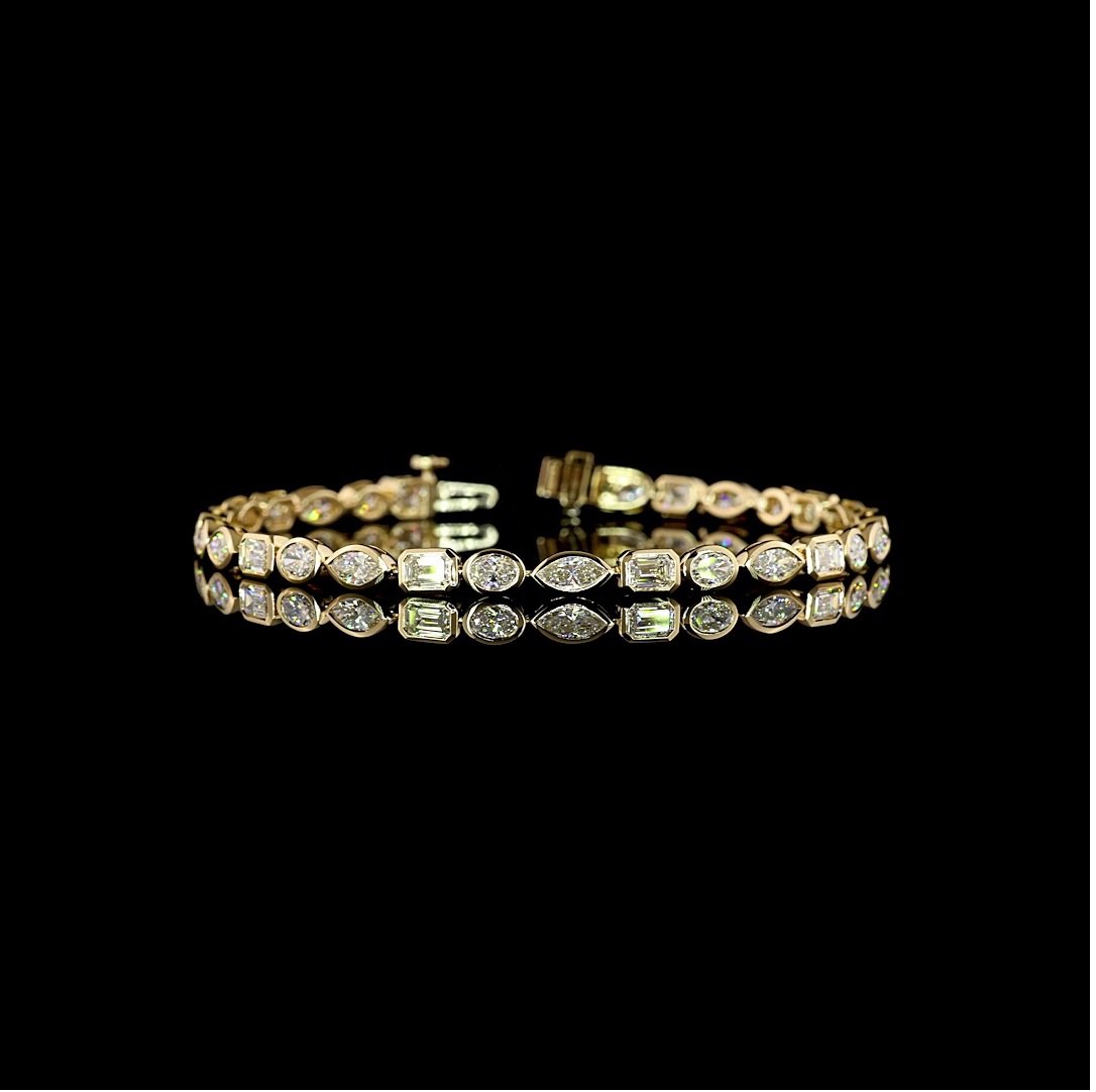 14kt Yellow Gold Lab Diamond Tennis Bracelet