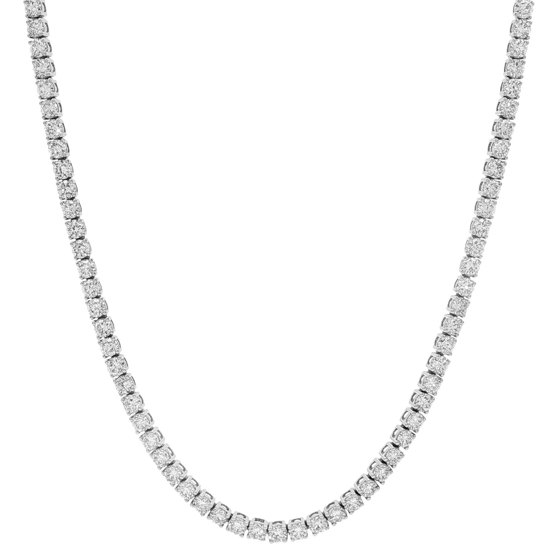 14kt White Gold Lab Diamond Tennis Necklace