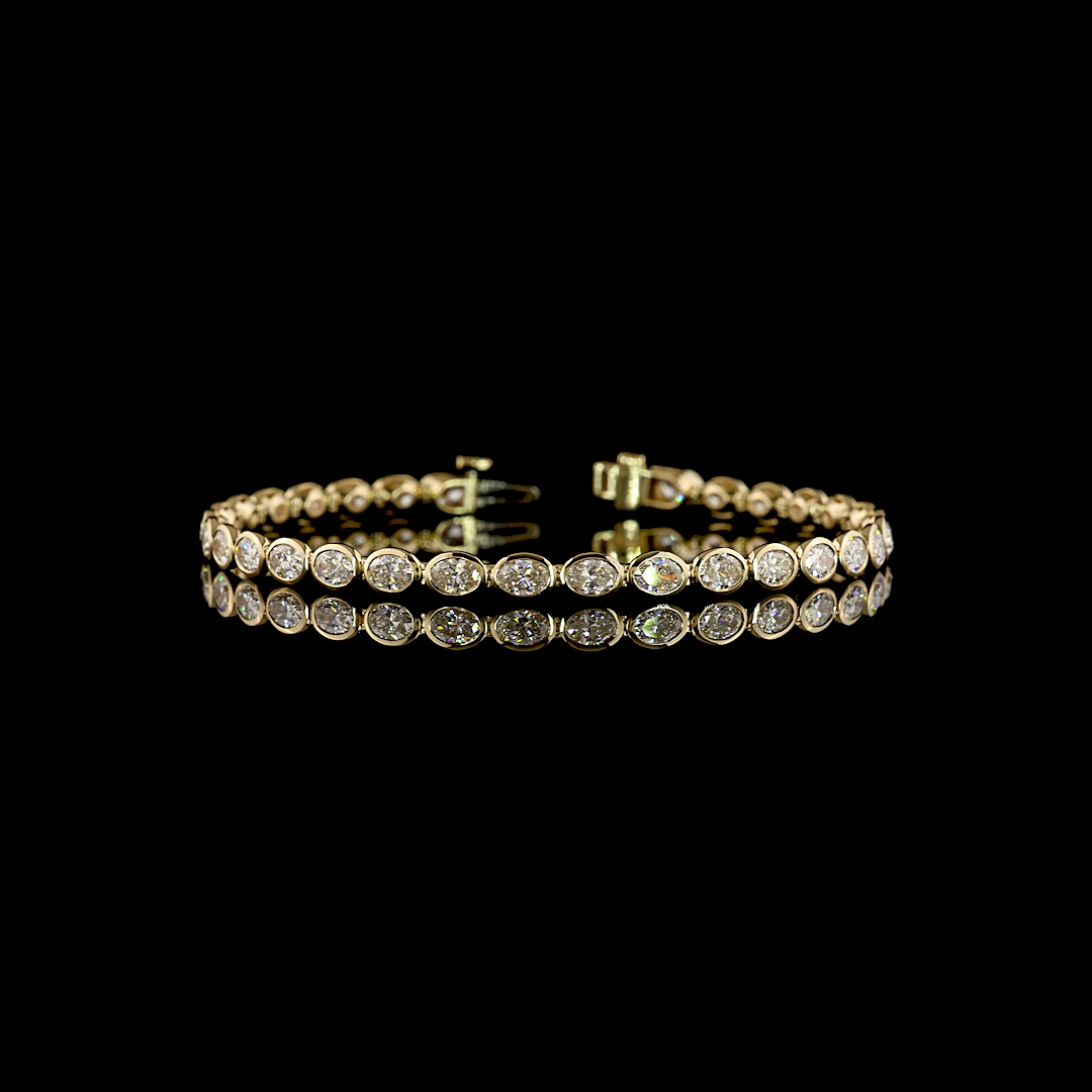 14kt Yellow Gold Lab Diamond Tennis Bracelet