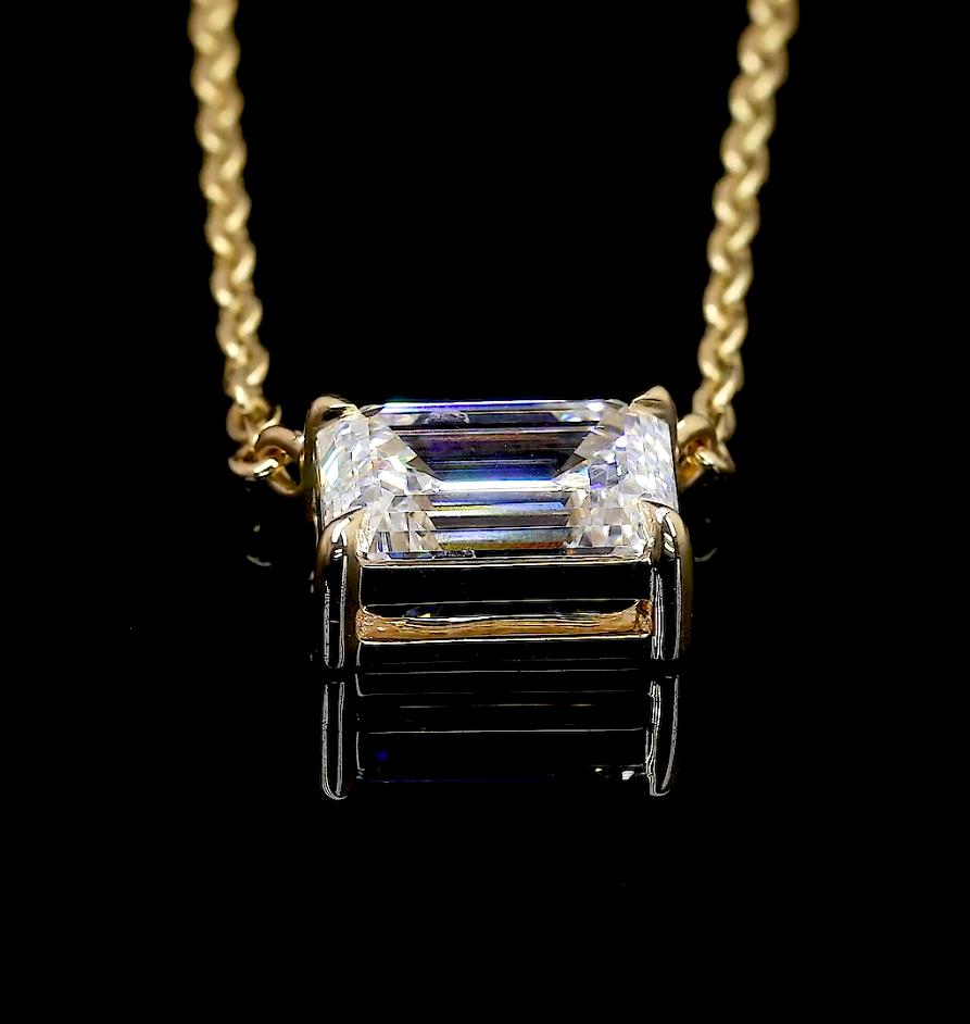 14kt Yellow Gold Lab Diamond Pendant