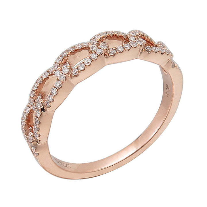 18kt Rose Gold Diamond Link Band