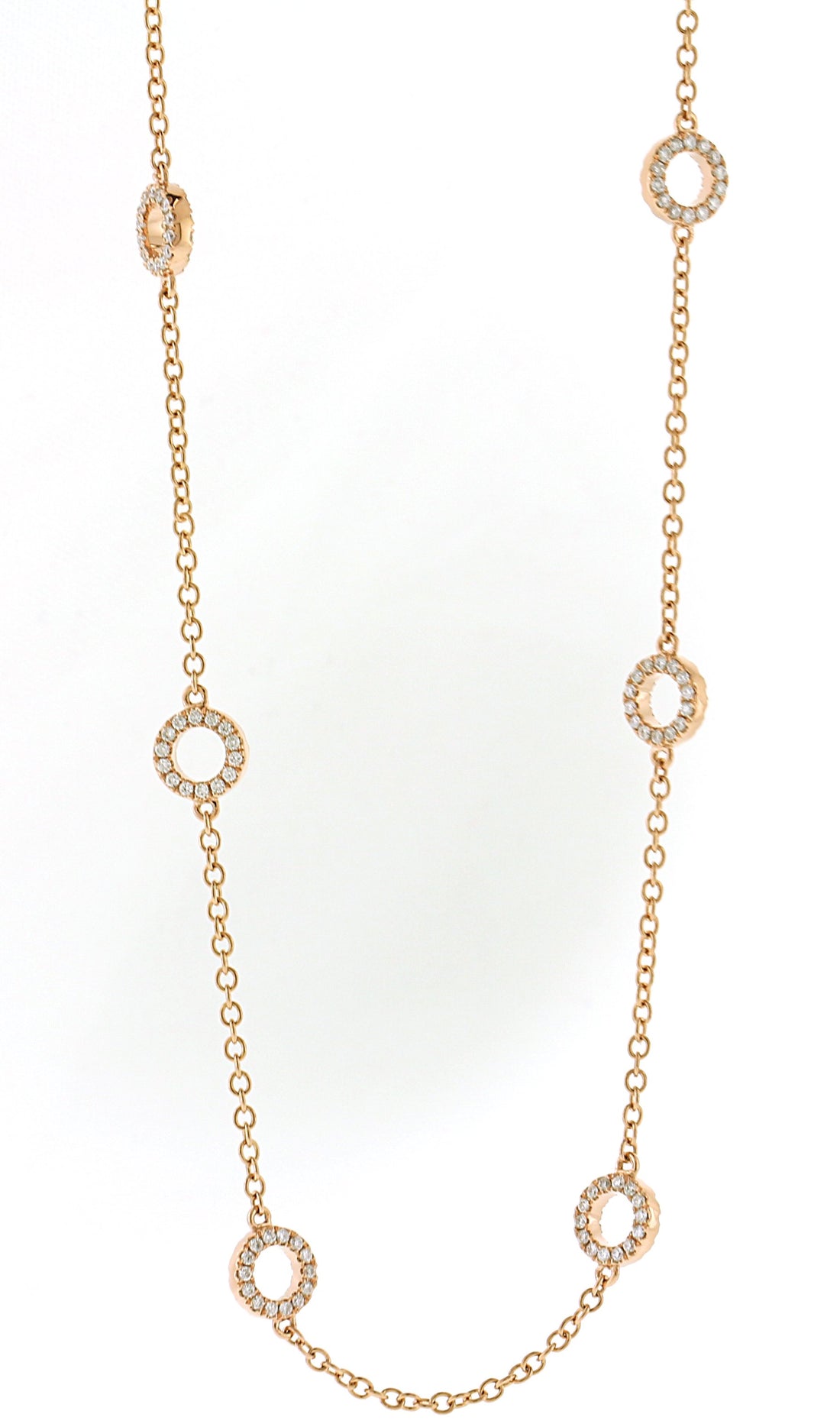 18kt Rose Gold Diamond Necklace