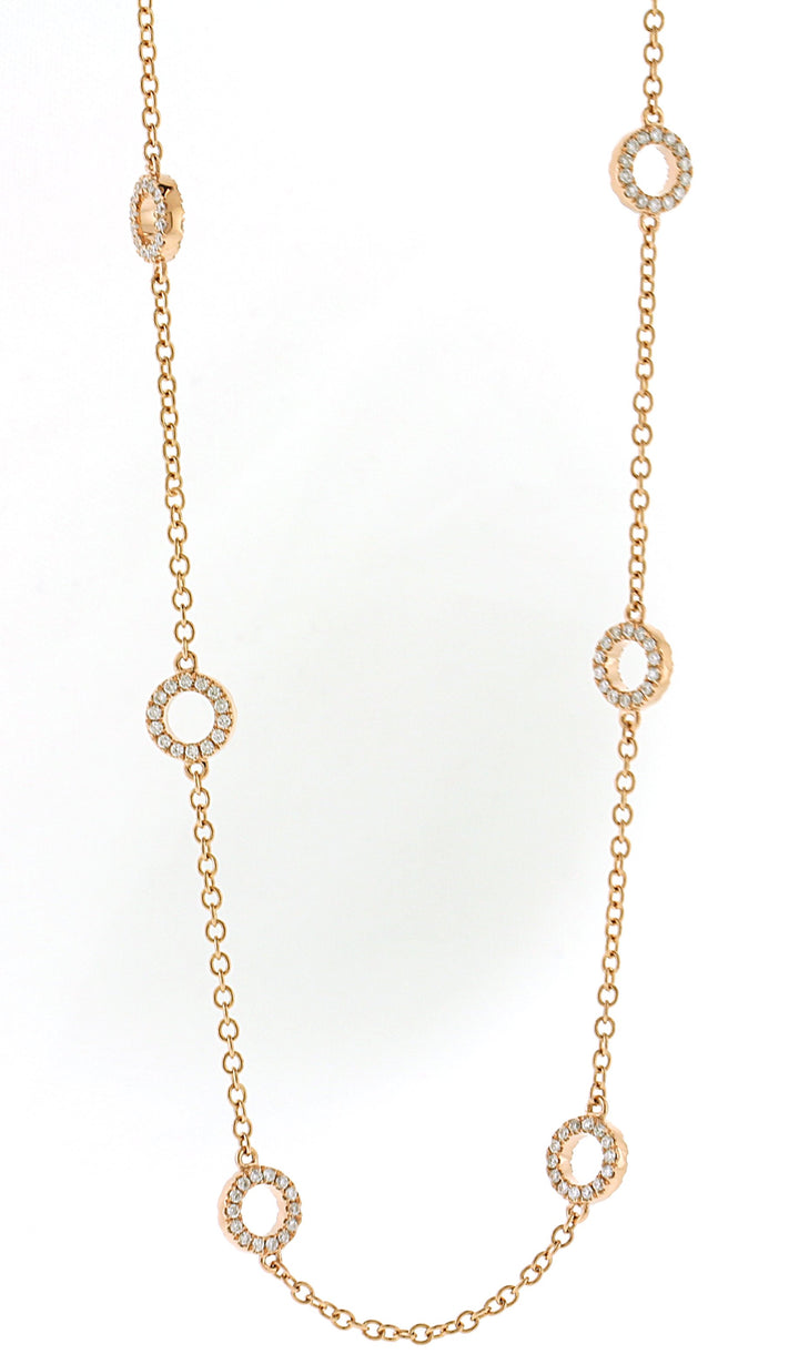 18kt Rose Gold Diamond Necklace