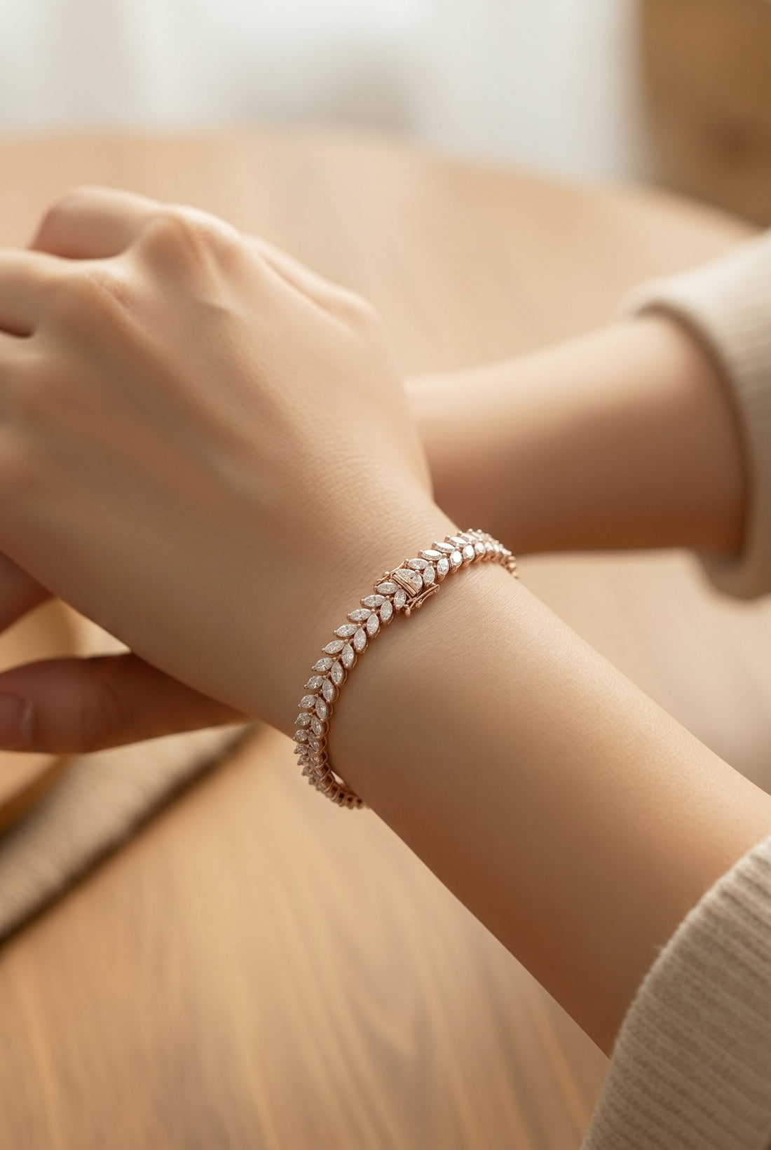 14kt Yellow Gold Lab Diamond Tennis Bracelet