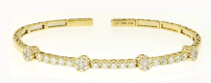 18kt Yellow Gold Diamond Bangle