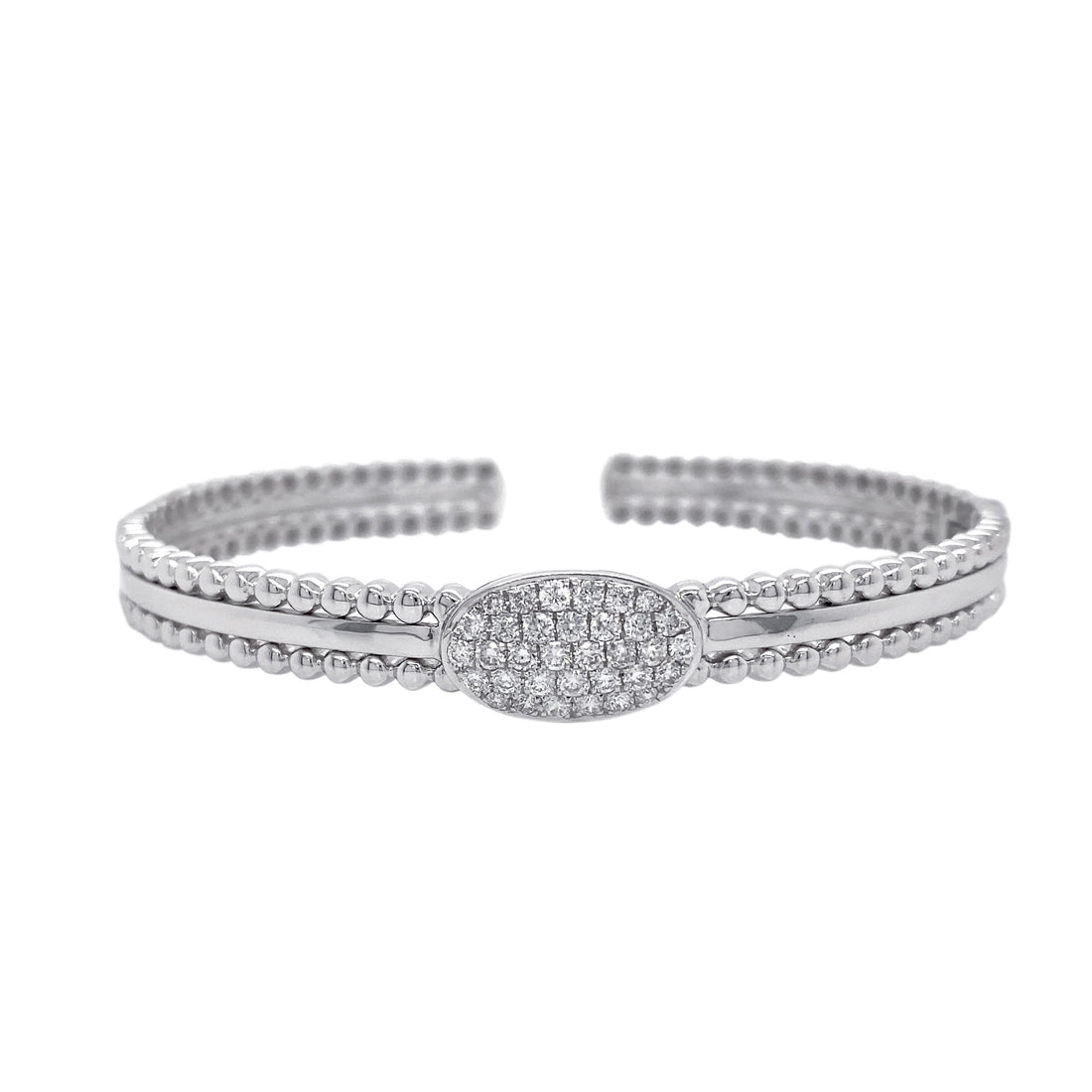 18kt White Gold Diamond Bangle