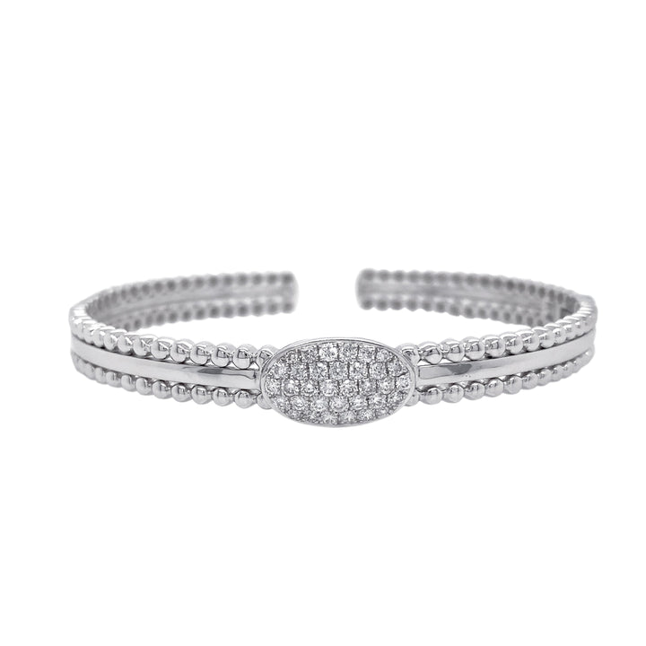 18kt White Gold Diamond Bangle