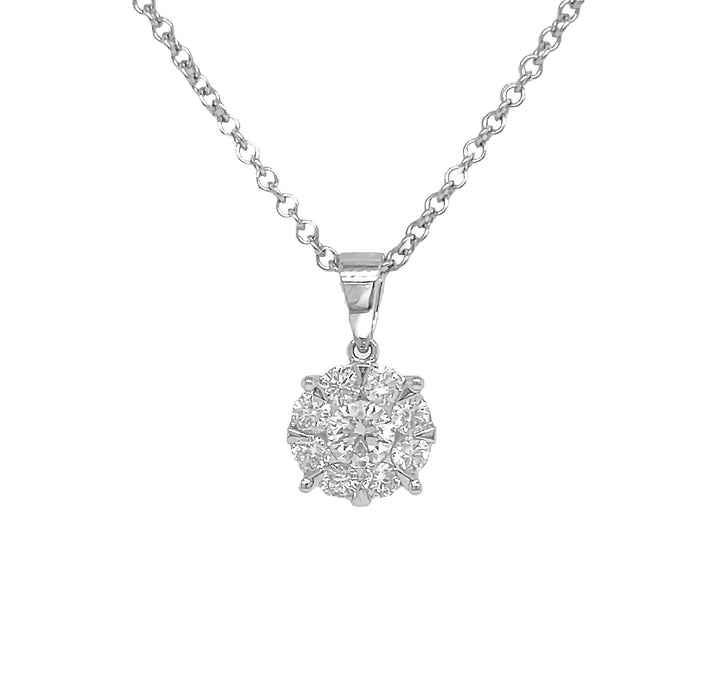 18kt White Gold Diamond Pendant