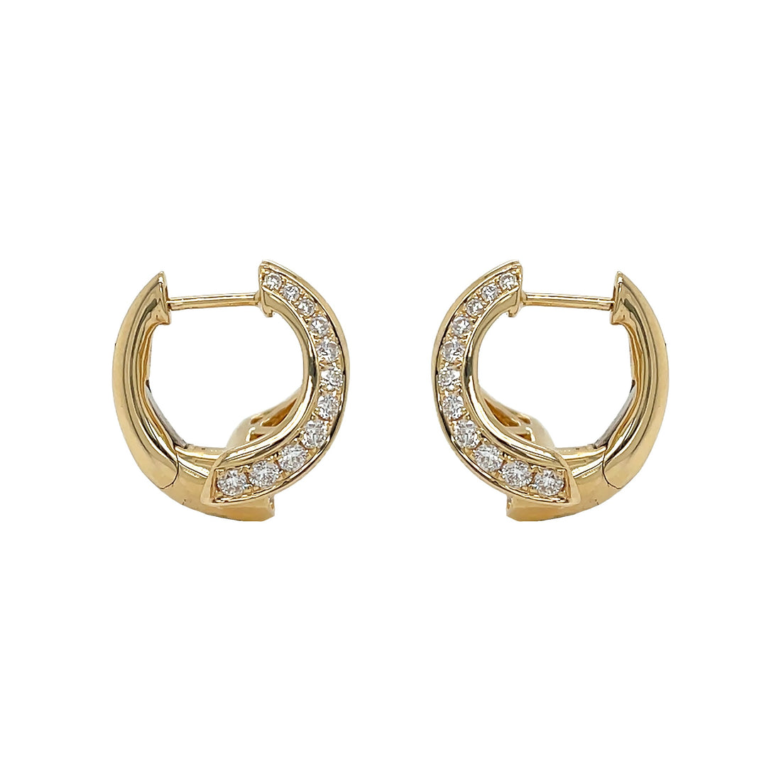 18kt Yellow Gold Diamond Earring