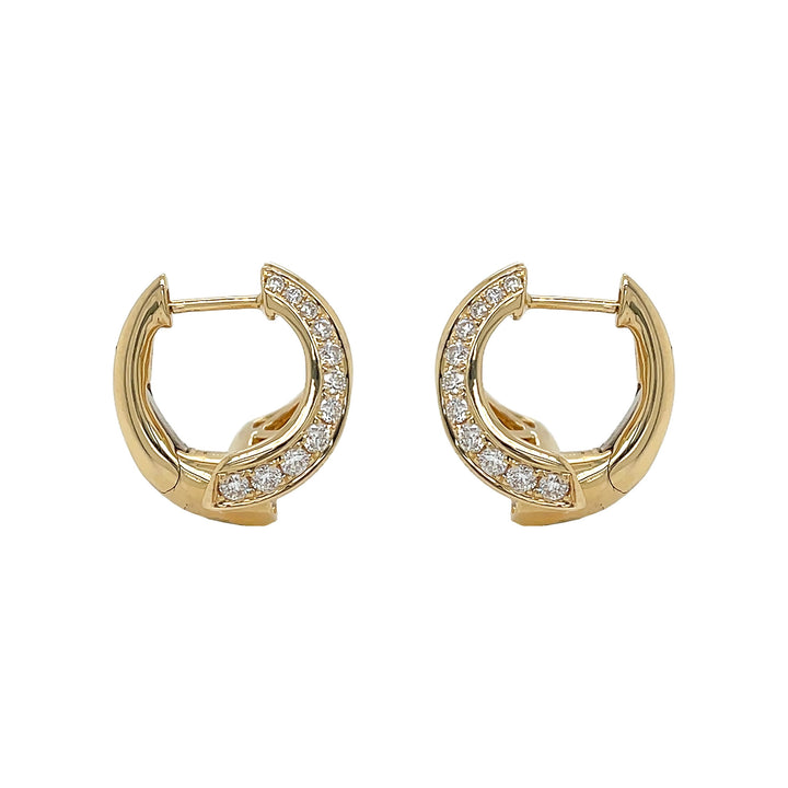 18kt Yellow Gold Diamond Earring