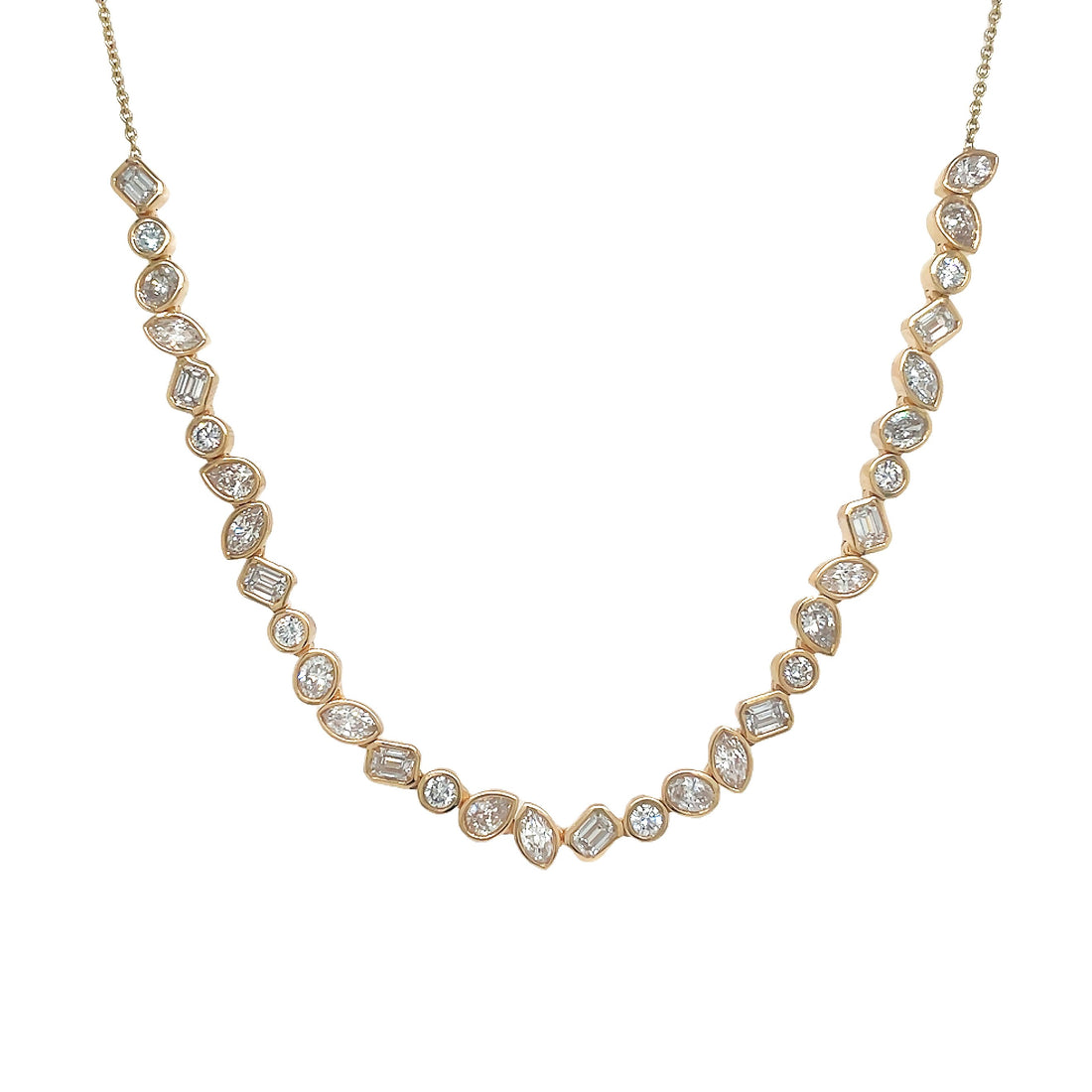 14kt Yellow Gold Lab Diamond Tennis Necklace