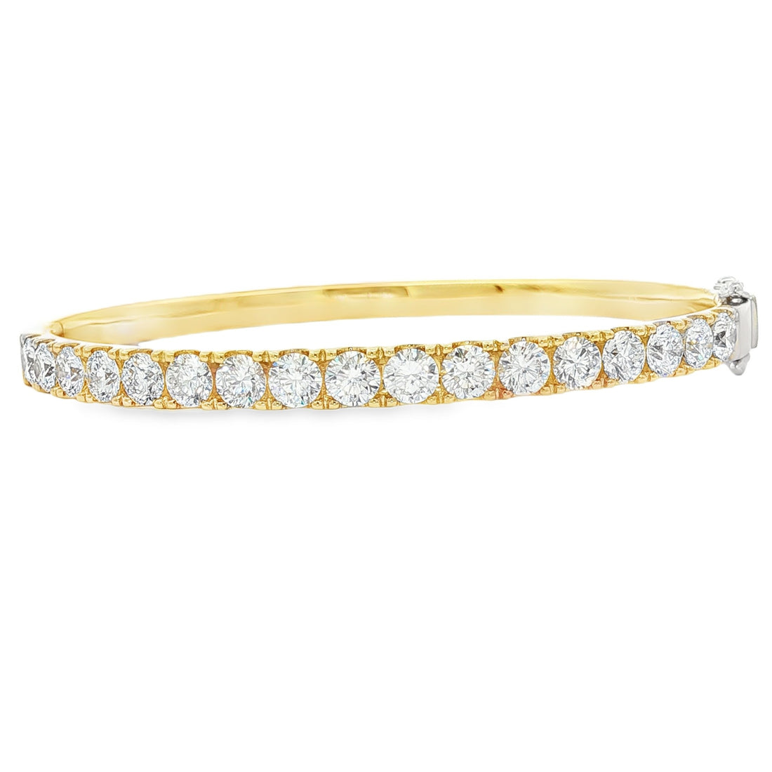 18kt Yellow And White Gold Diamond Bangle