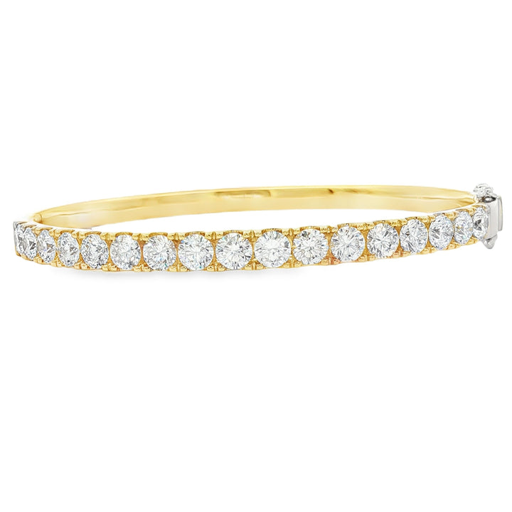 18kt Yellow And White Gold Diamond Bangle