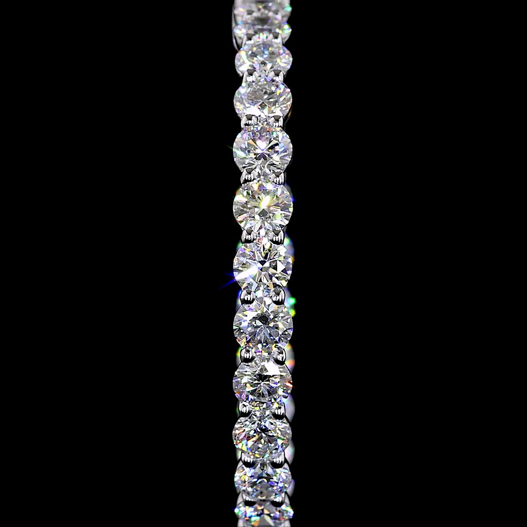 14kt White Gold Lab Diamond Hoops