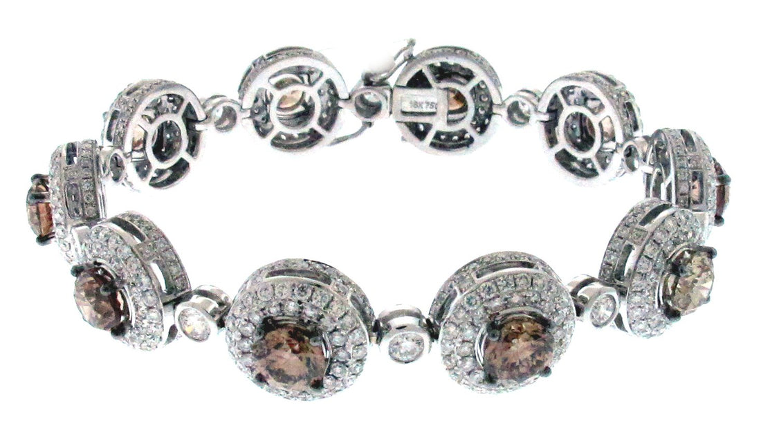 18kt White Gold Champagne Diamond Bracelet