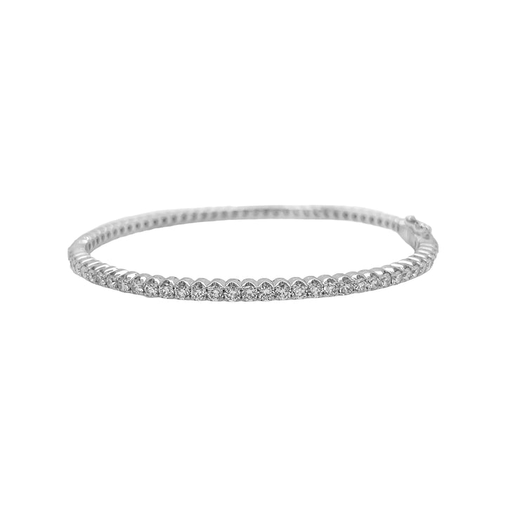 18Kt White Gold Diamond Bangle