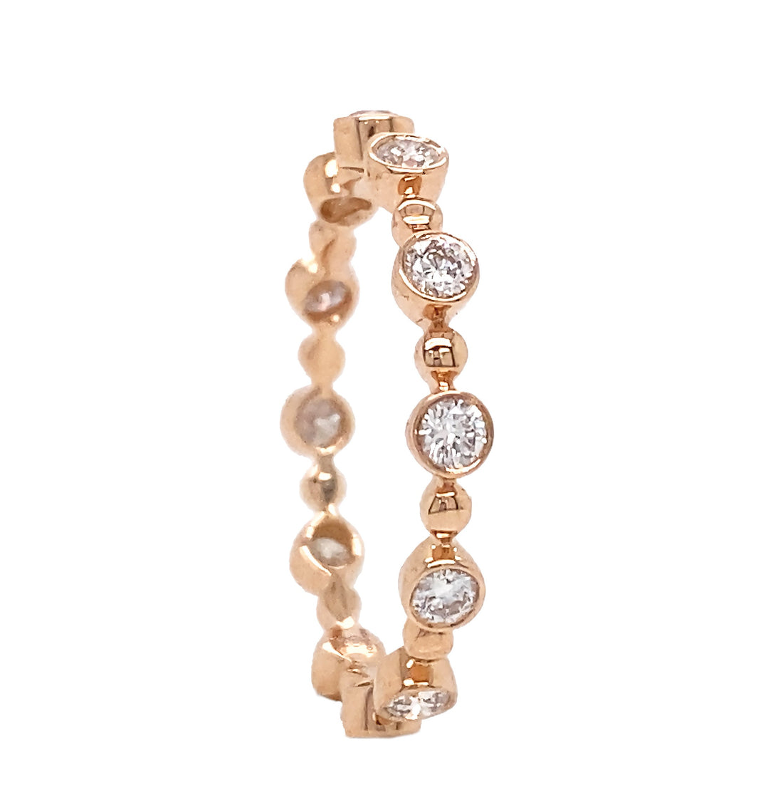 18kt Rose Gold Diamond Band