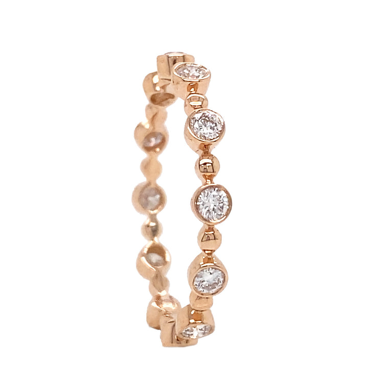 18kt Rose Gold Diamond Band