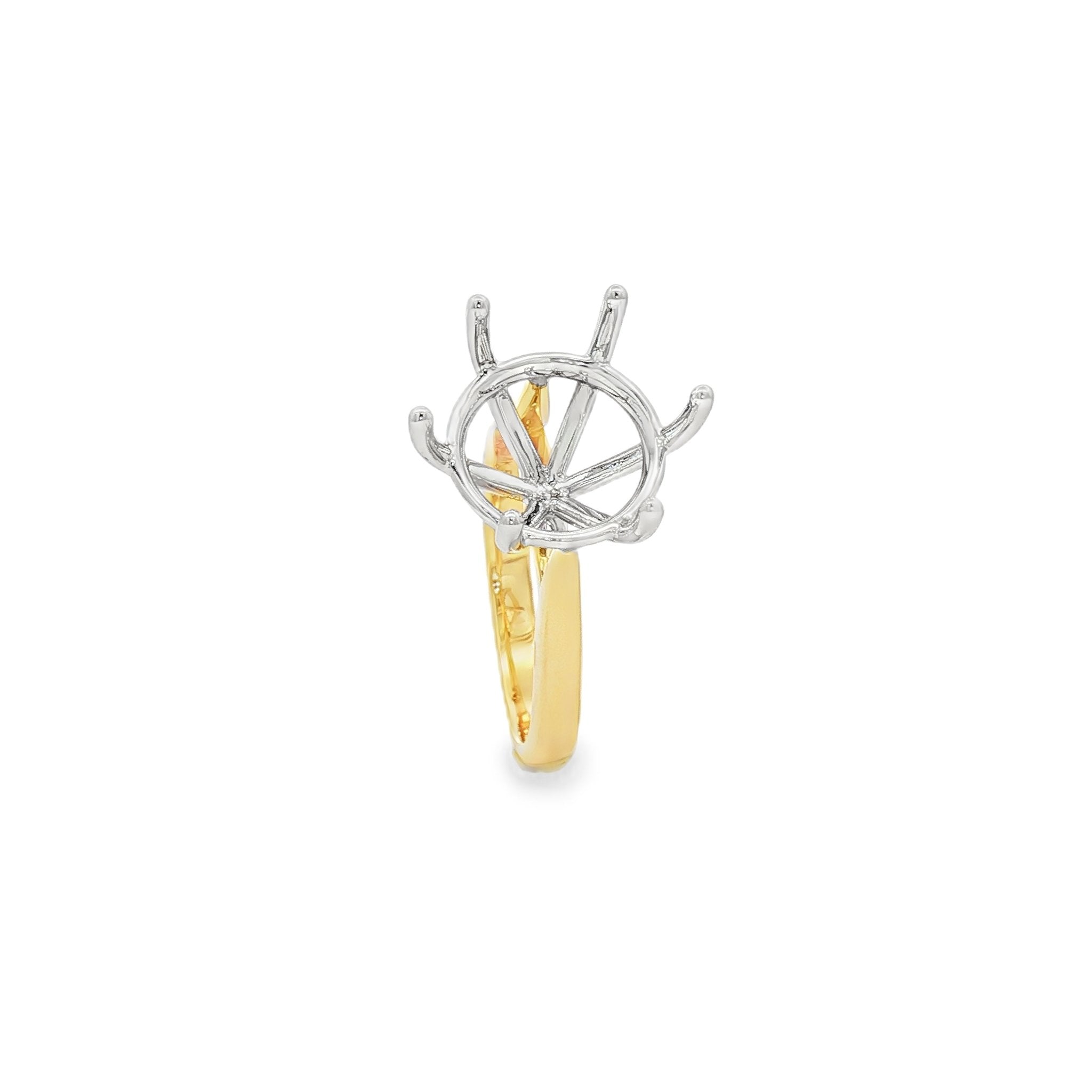 14kt Yellow And White Gold Semi-Mount