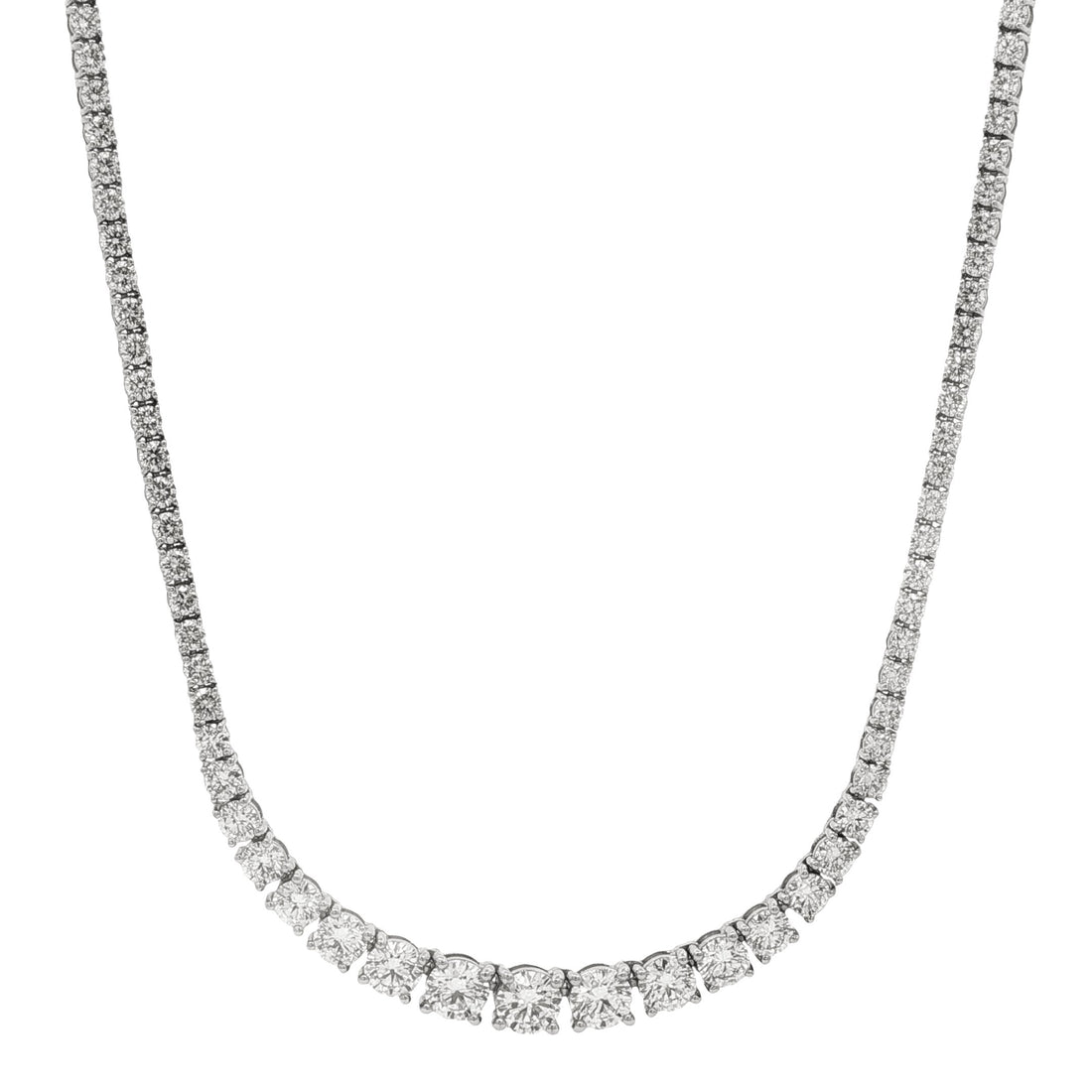 18kt White Gold Lab Diamond Tennis Necklace