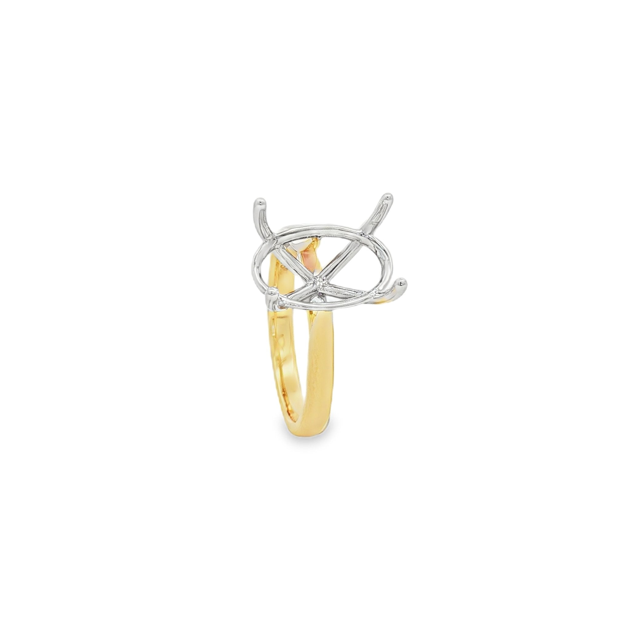14kt Yellow And White Gold Semi-Mount