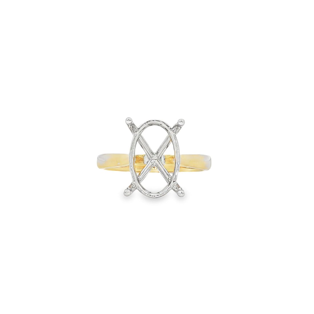 14kt Yellow And White Gold Semi-Mount