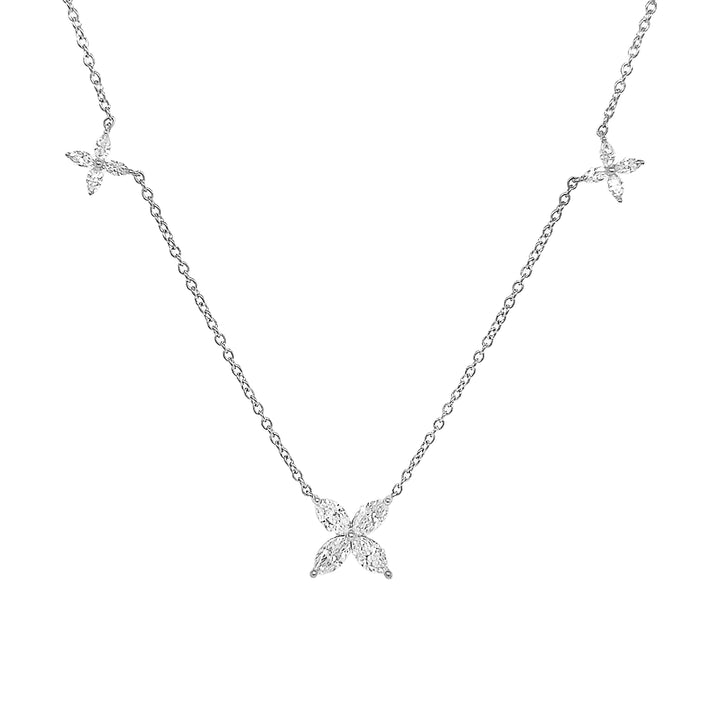 18kt White Gold Diamond Necklace