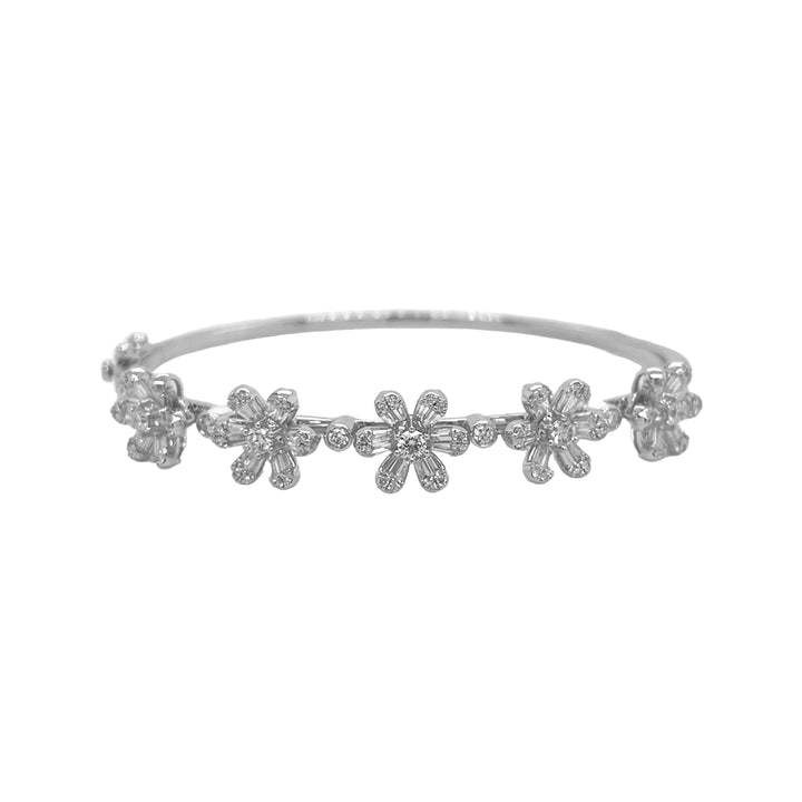 18Kt White Gold Diamond Bangle