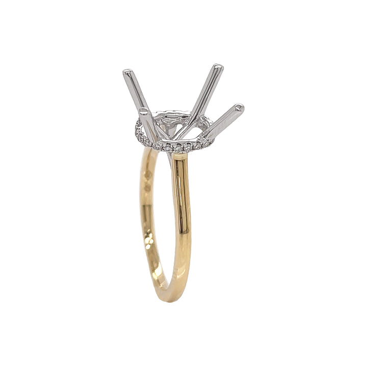 18kt Yellow And White Gold Diamond Semi Mount