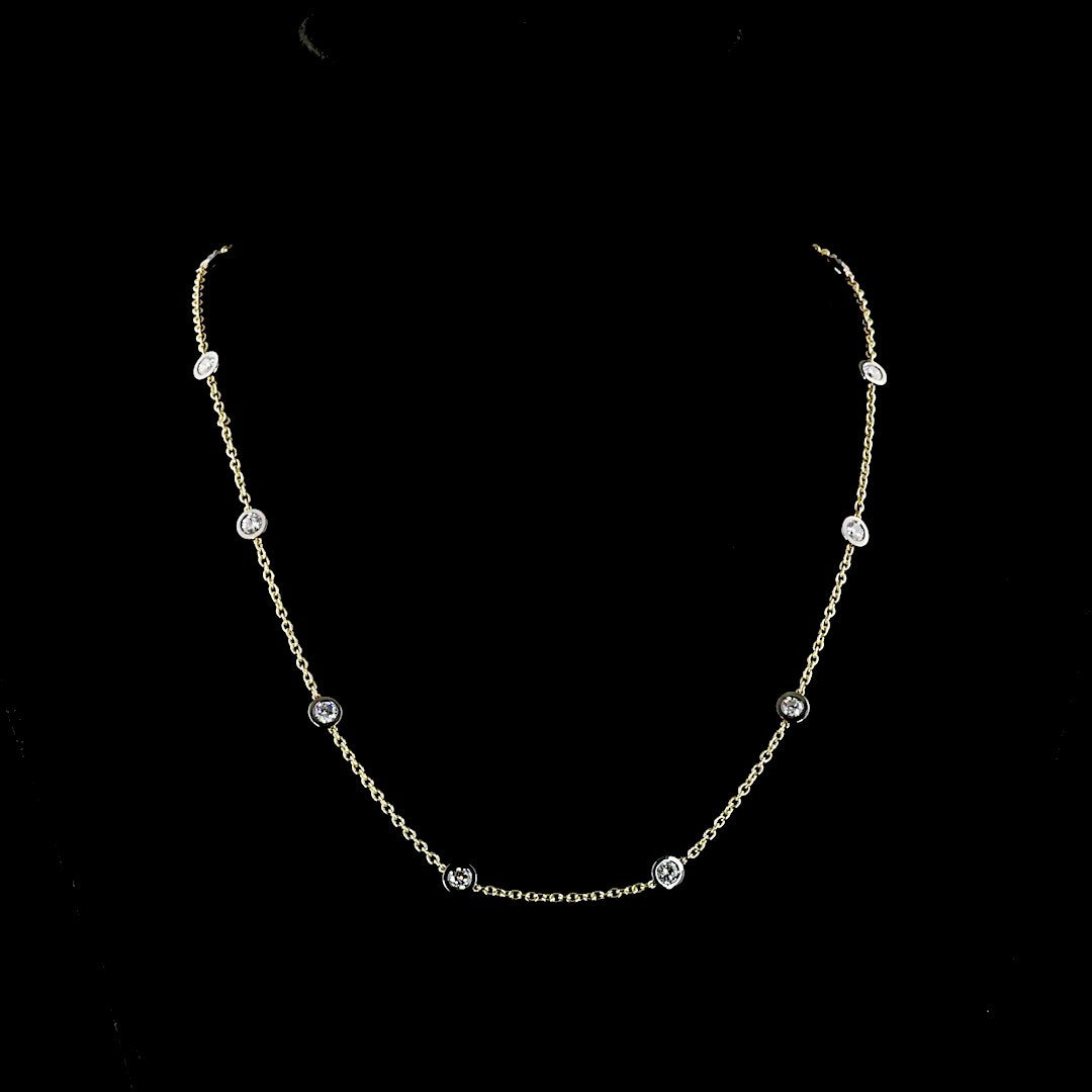 14kt Yellow Gold Lab Diamond Necklace