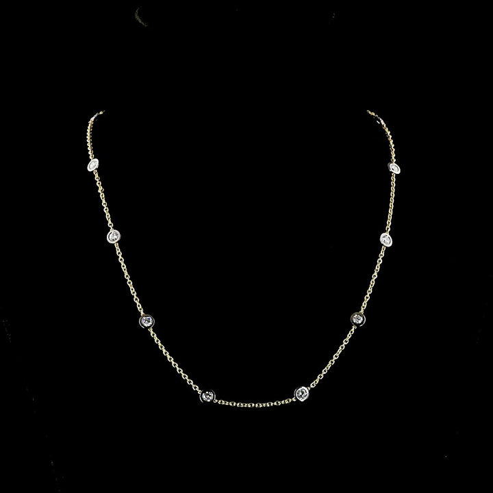 14kt Yellow Gold Lab Diamond Necklace