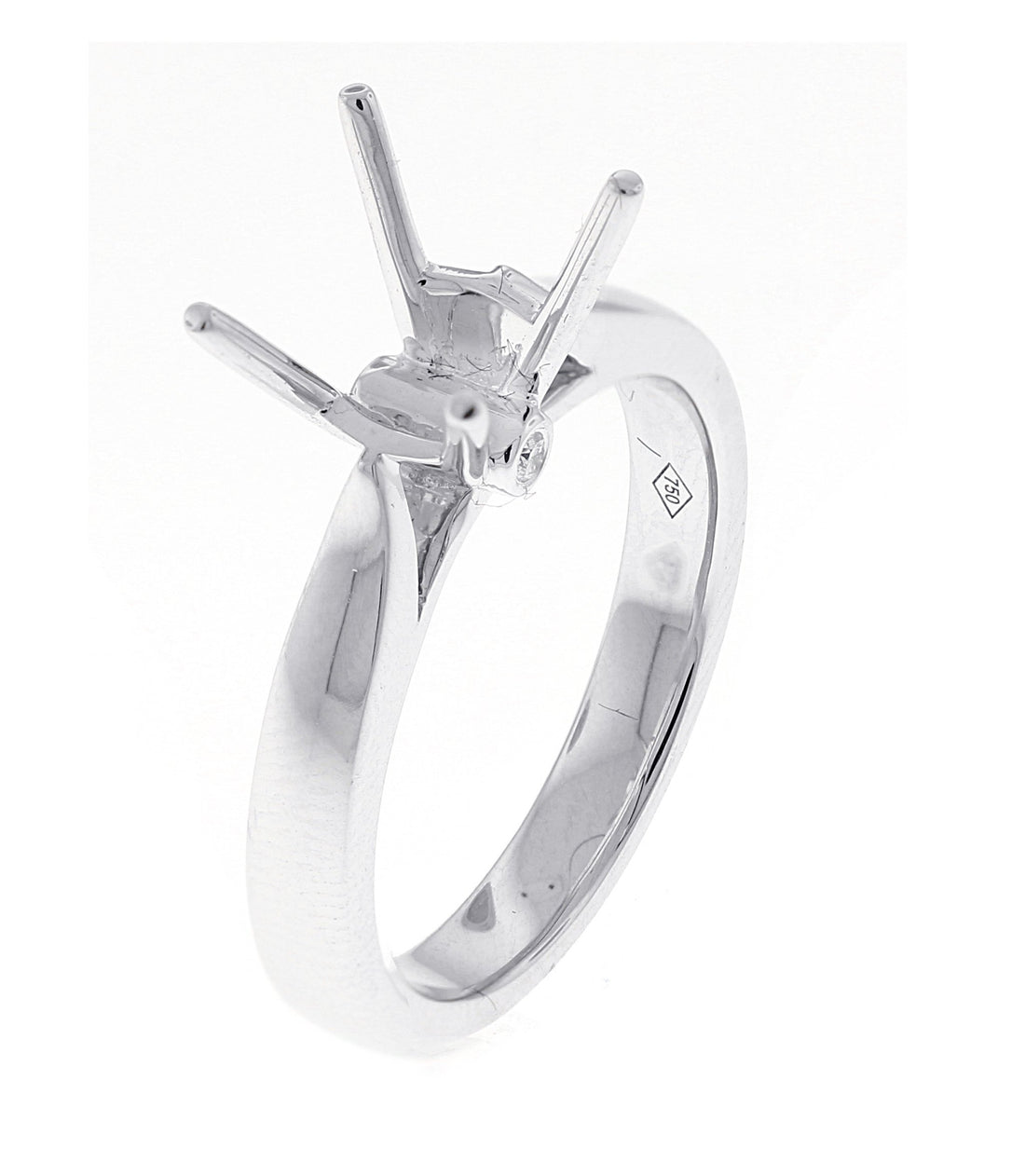 18kt White Gold Diamond Semi Mount