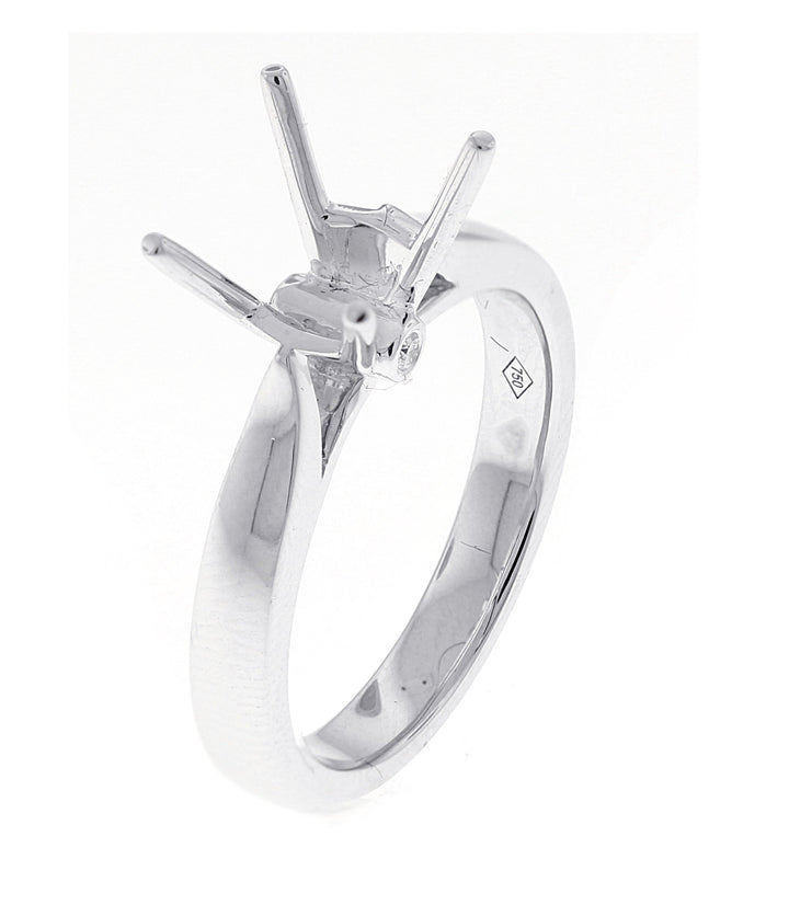18kt White Gold Diamond Semi Mount